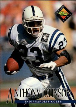 Anthony Johnson Indianapolis Colts 1994 Pro Line Live NFL #306